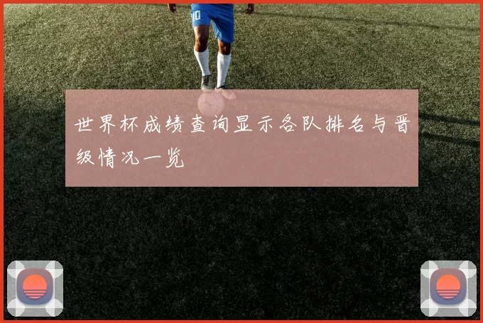世界杯成绩查询显示各队排名与晋级情况一览